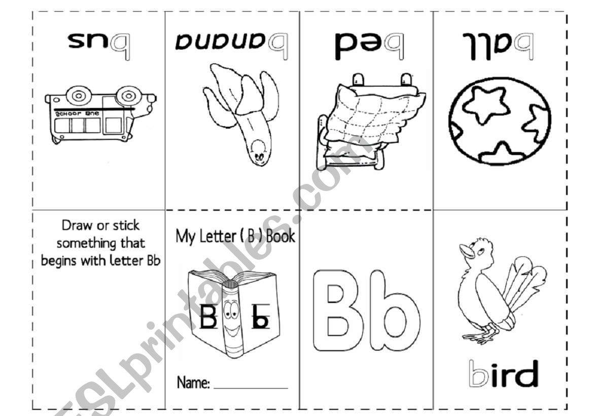 Letter (Bb) Mini Book worksheet
