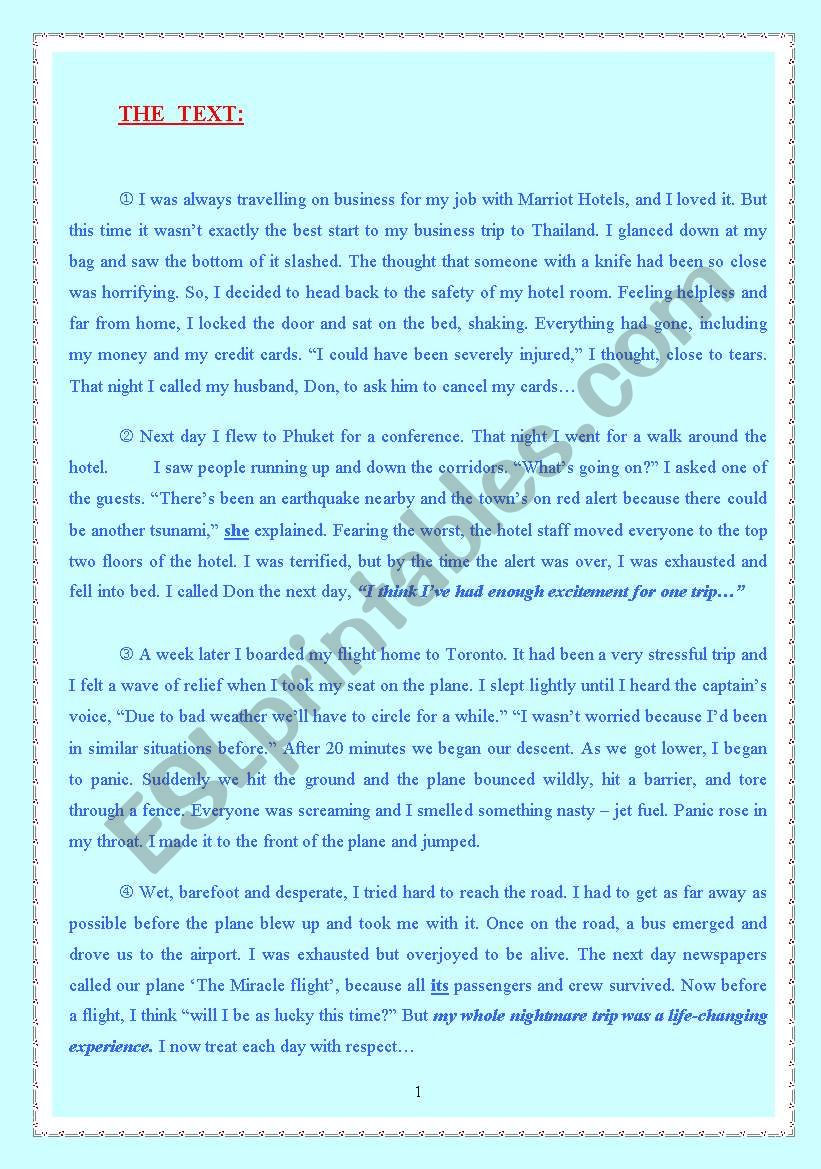 FULL TERM ENGLISH PAPER N. 1 worksheet