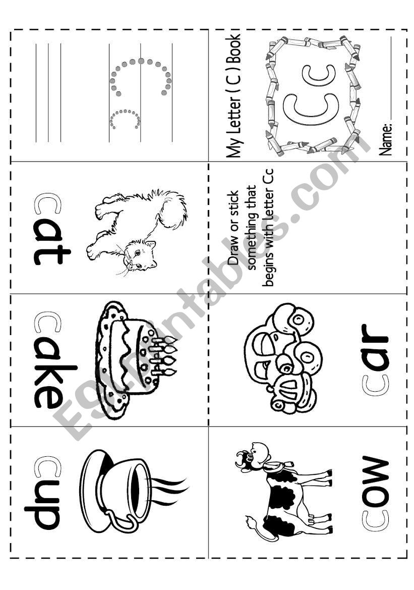 Letter (Cc) Mini Book worksheet