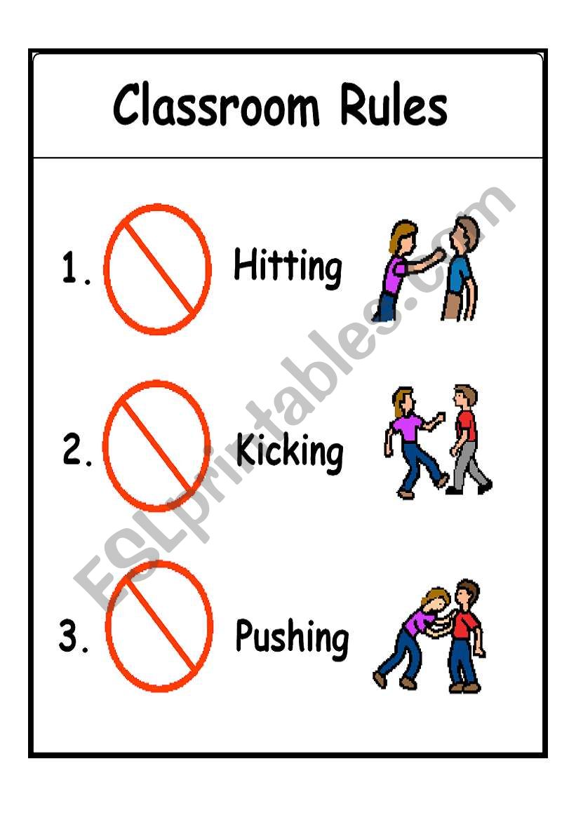 Classroom Rules worksheet