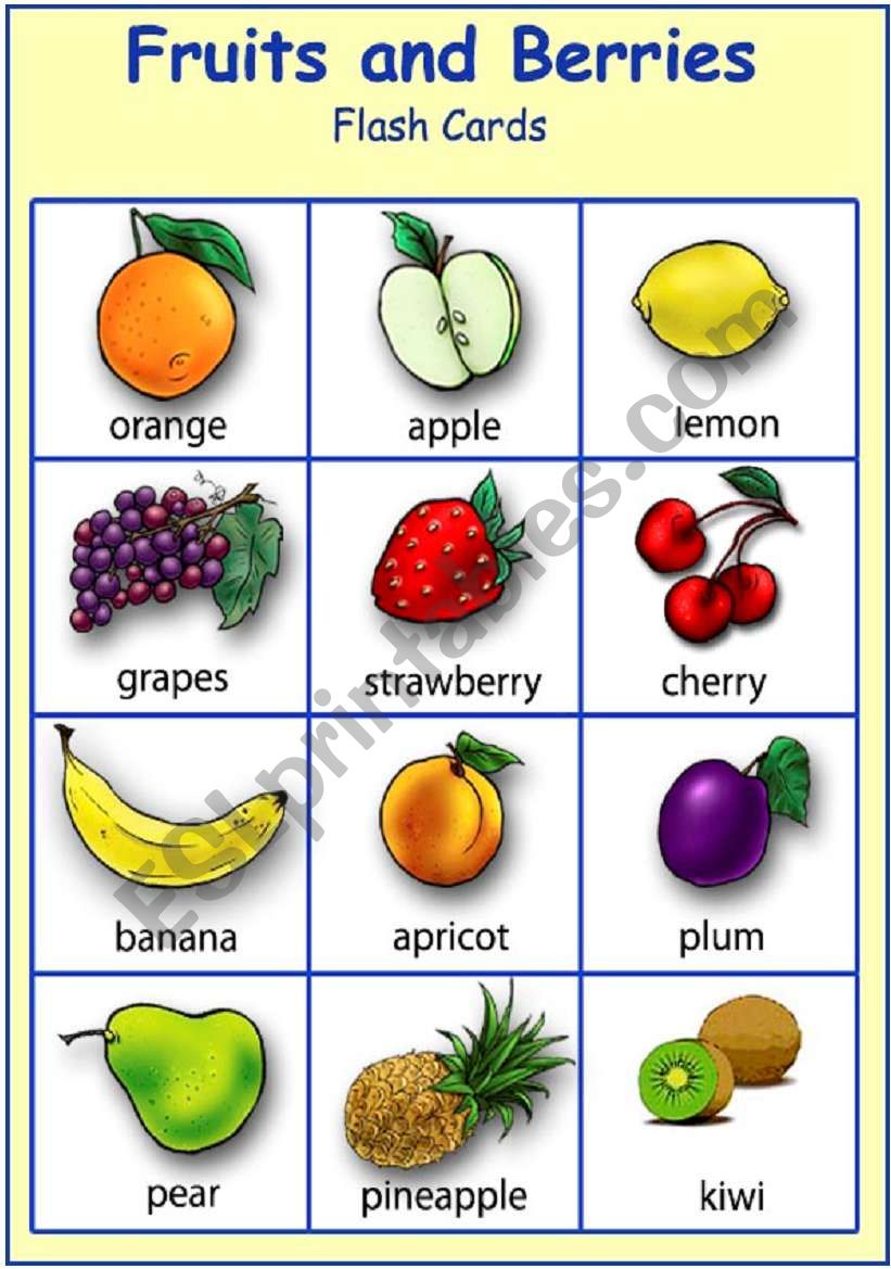 Fruits and Berries worksheet