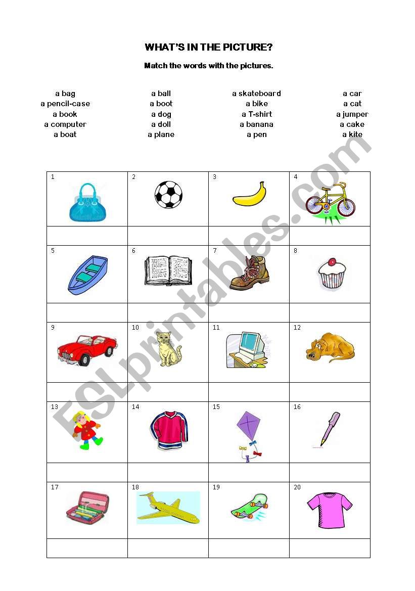 Whats in the picture? worksheet