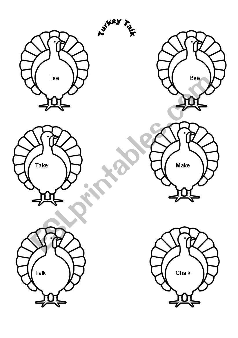 Turkey Talk worksheet