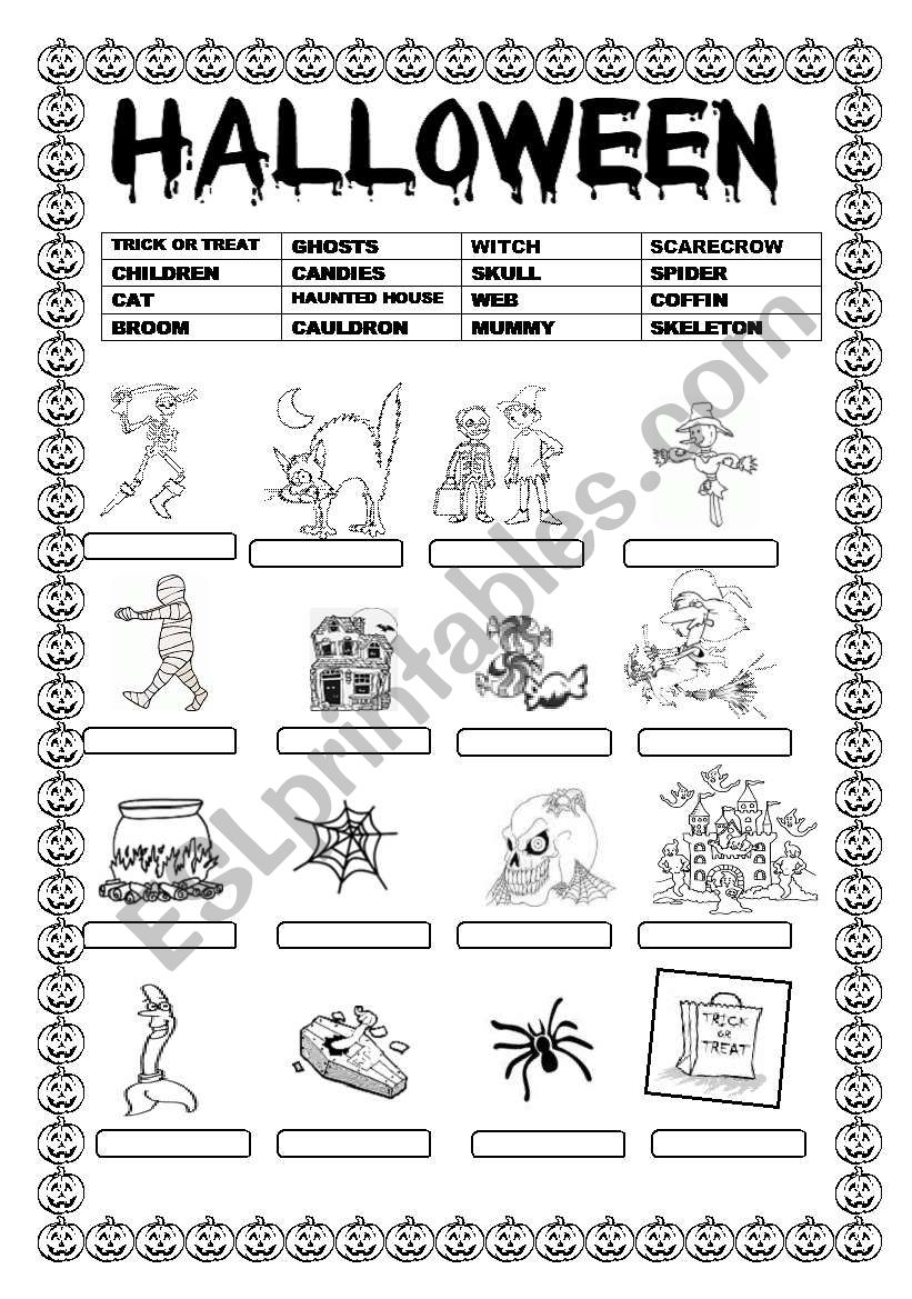 HALLOWEEN  -  WRITING worksheet