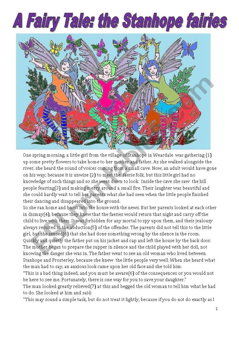 The stanhope fairies worksheet