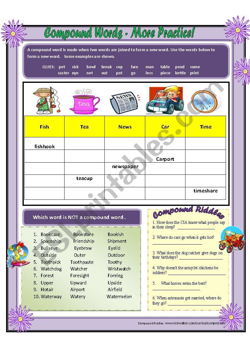 Compound Words 2 - Extra Practice