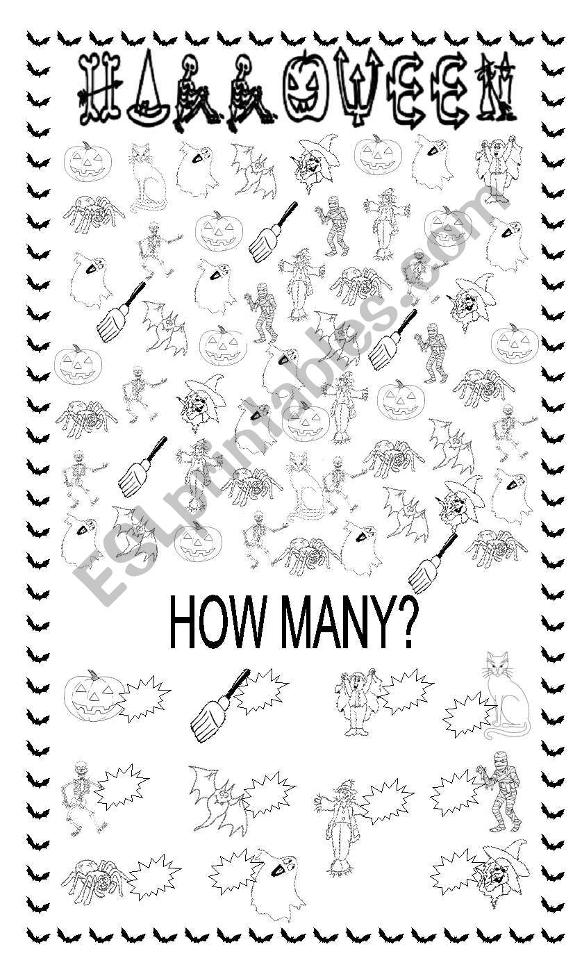 HALLOWEEN - HOW MANY...? worksheet