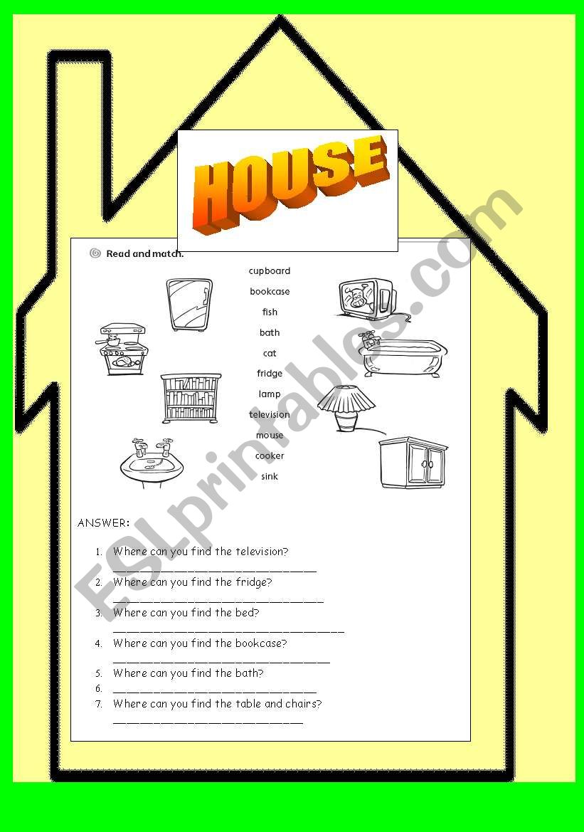 HOUSE worksheet