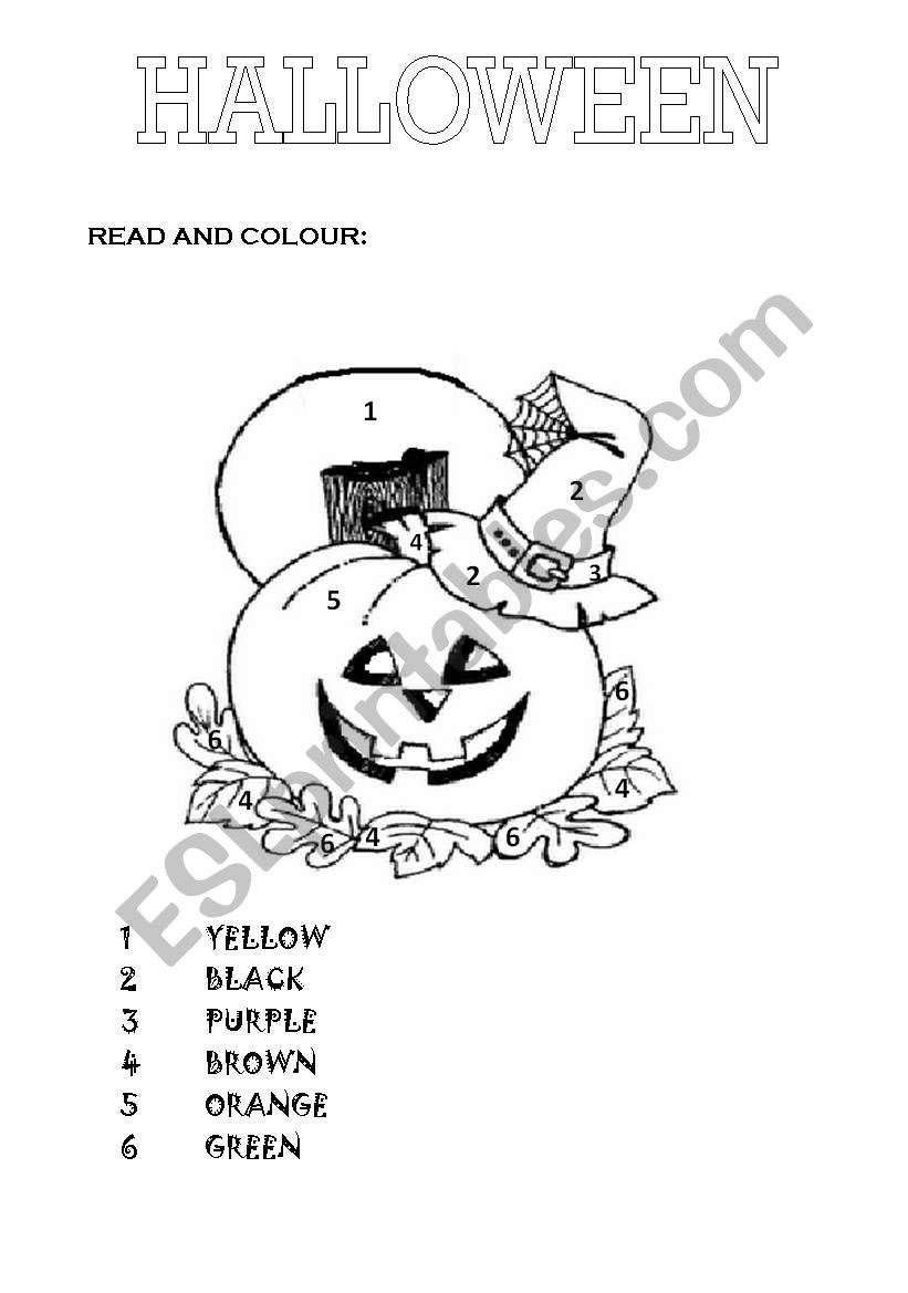 HALLOWEEN worksheet