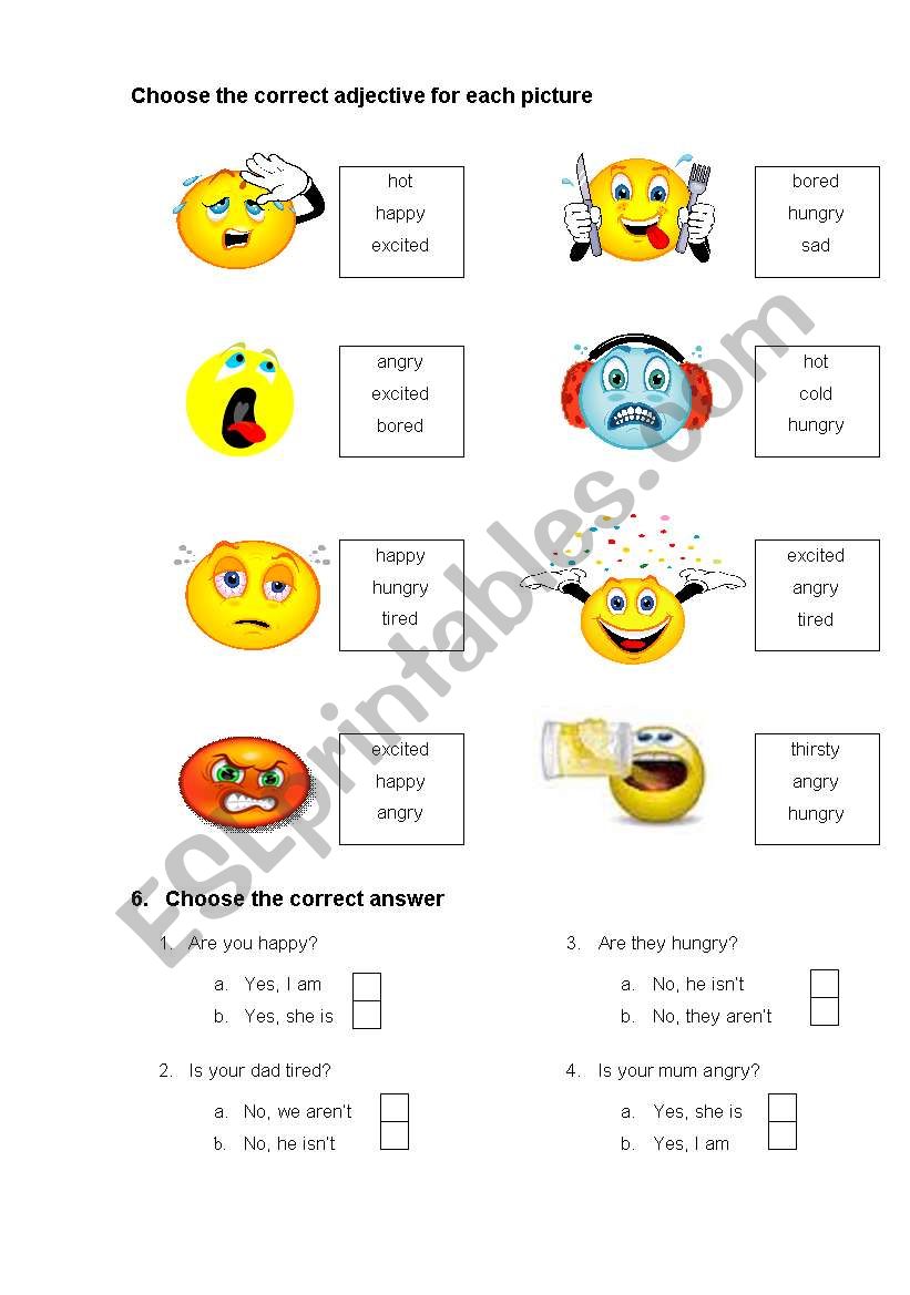 feelings worksheet