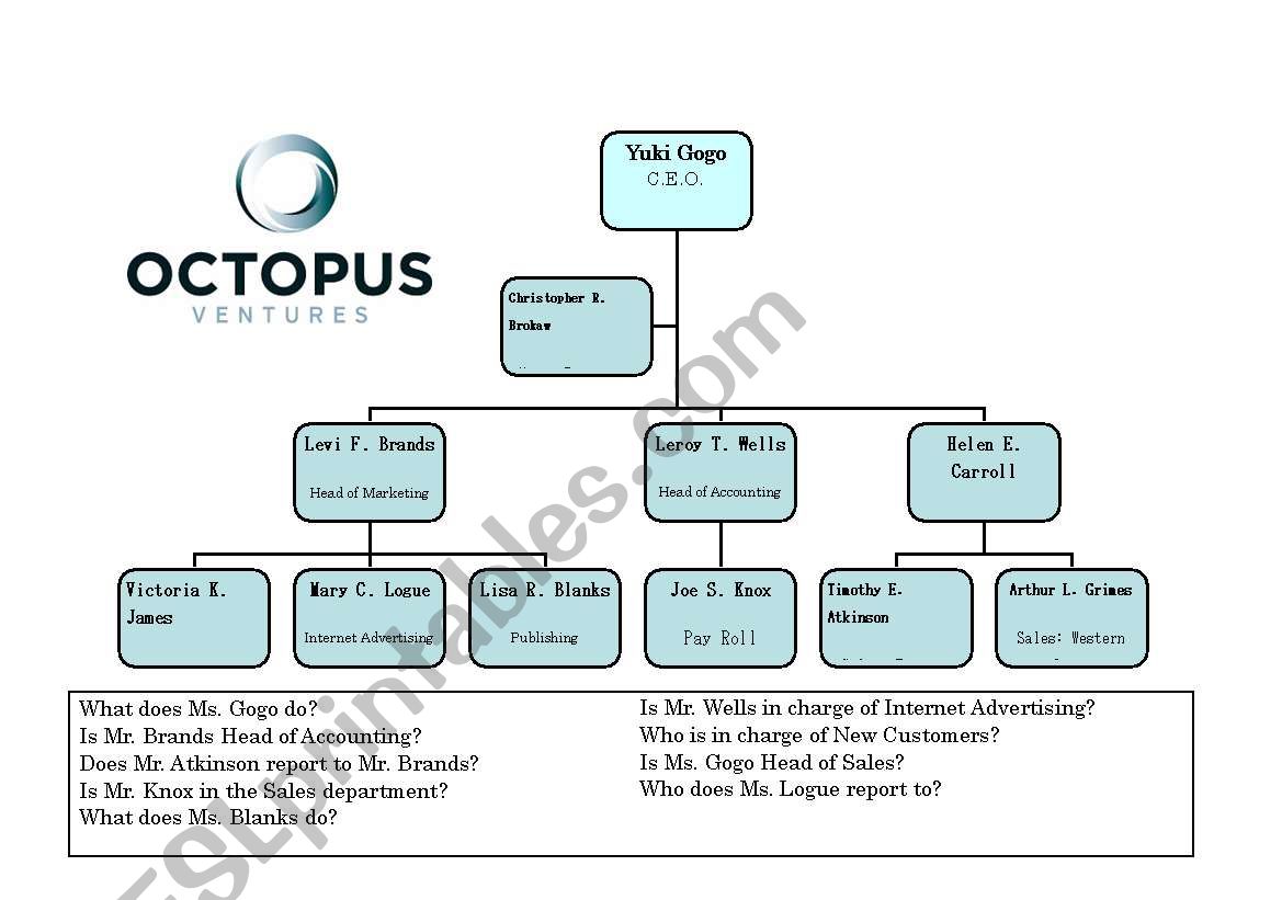 Business Company Structure 2 worksheet