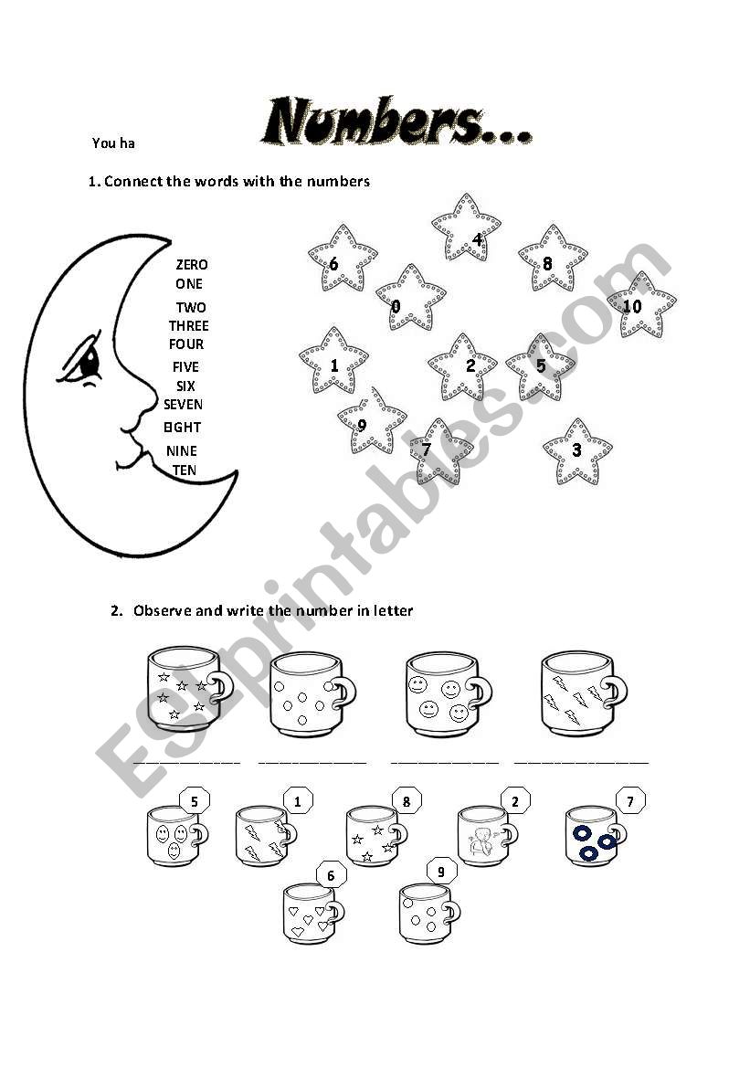 Numbers worksheet