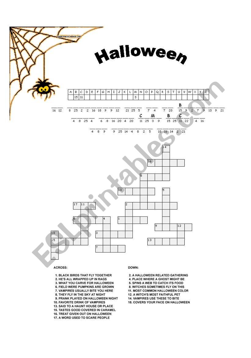 Halloween worksheet