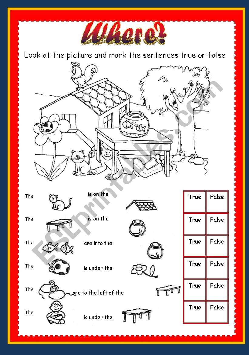 Where? (editable) worksheet