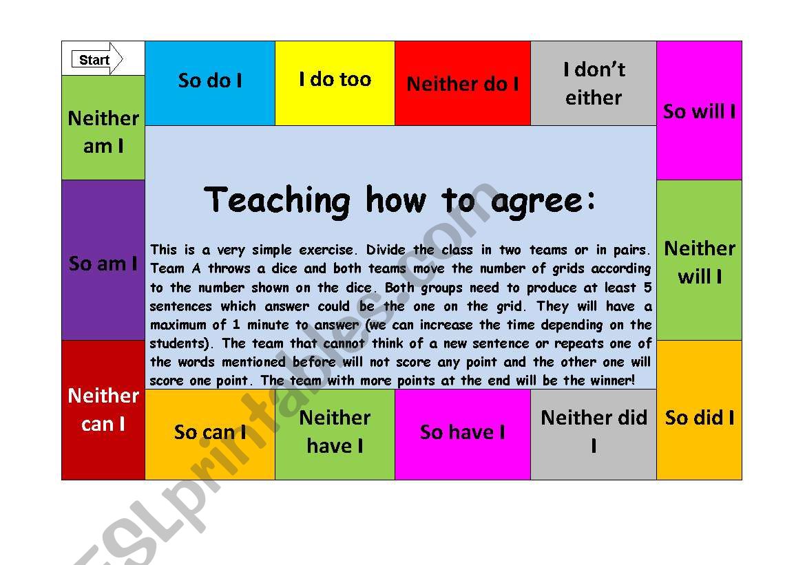Teaching how to agree in English