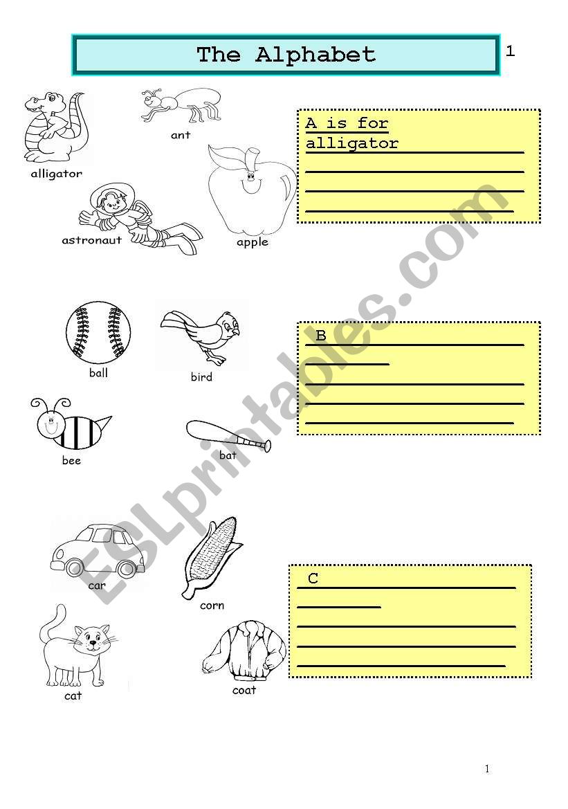 ALPHABET worksheet