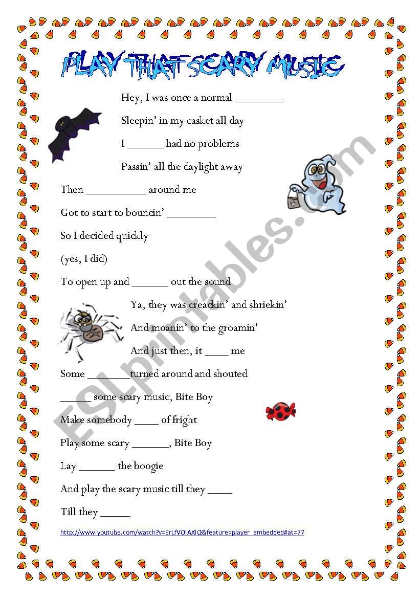 Halloween Songs worksheet