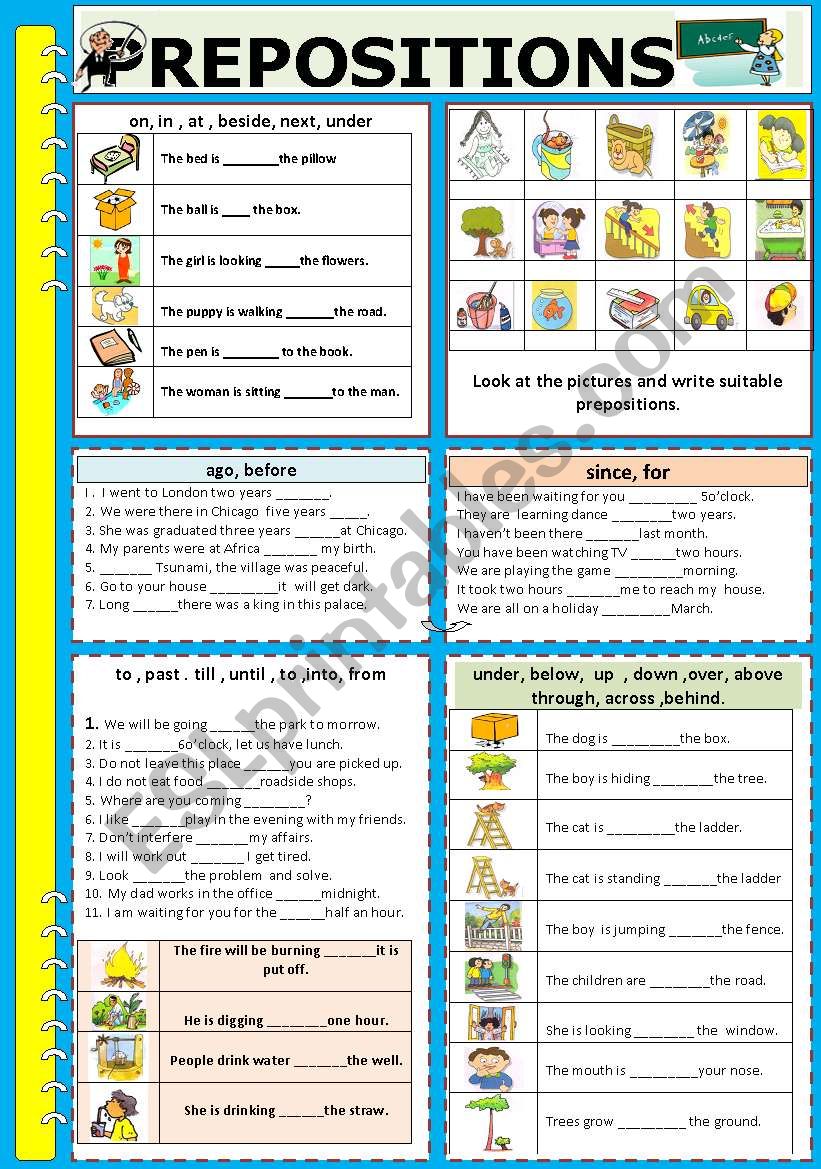 PREPOSITIONS worksheet