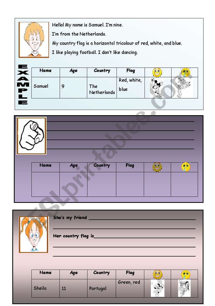 personal information worksheet
