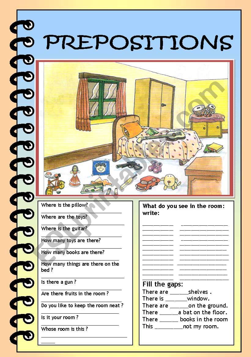 Prepositions : Picture Reading