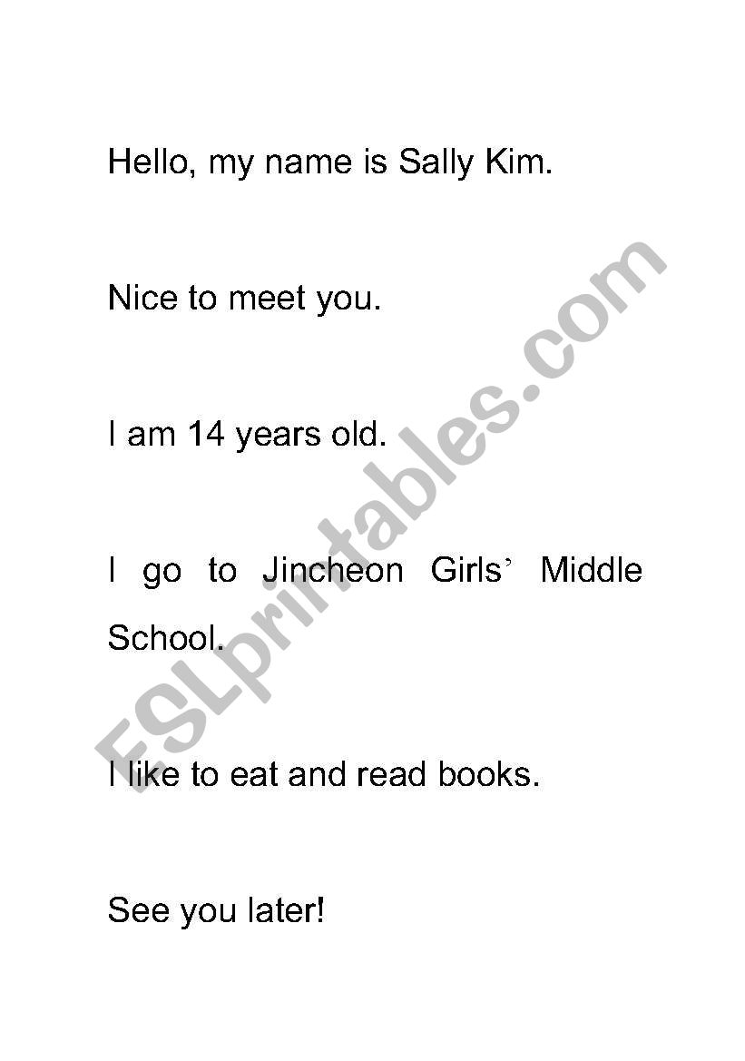 Basic Introduction worksheet
