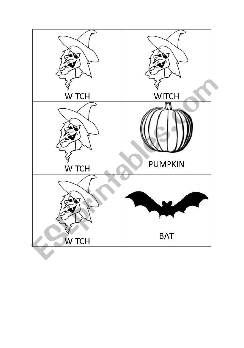 HALLOWEEN domino worksheet