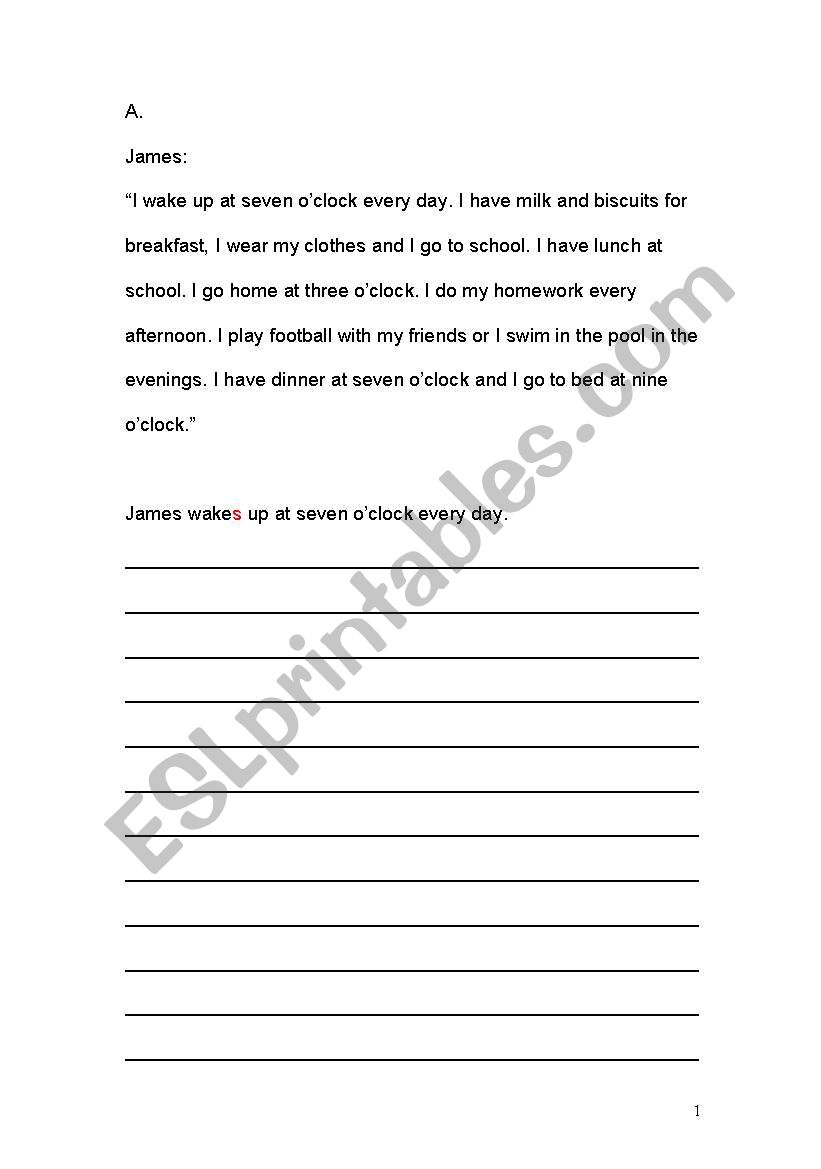 PRESENT SIMPLE worksheet
