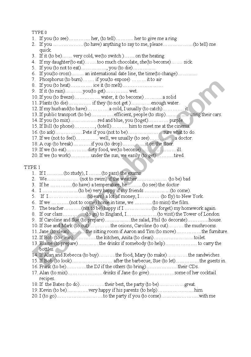 If Clauses 0 1 2 ESL Worksheet By Mimiayuara75