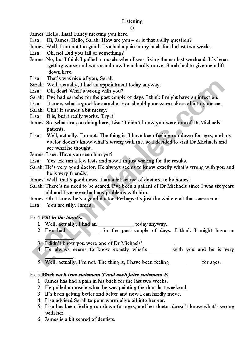 medicine worksheet