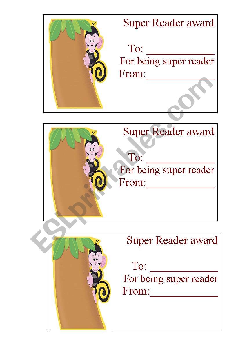 award worksheet