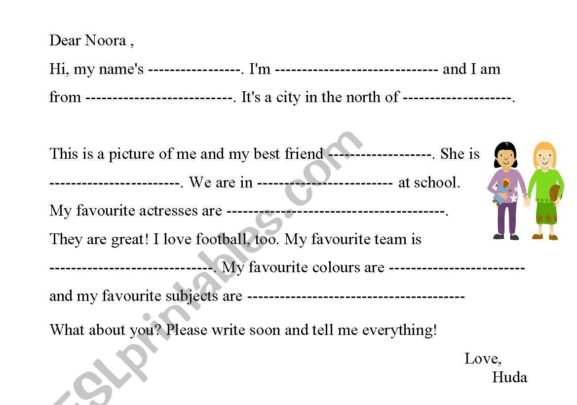 information about yourself. worksheet