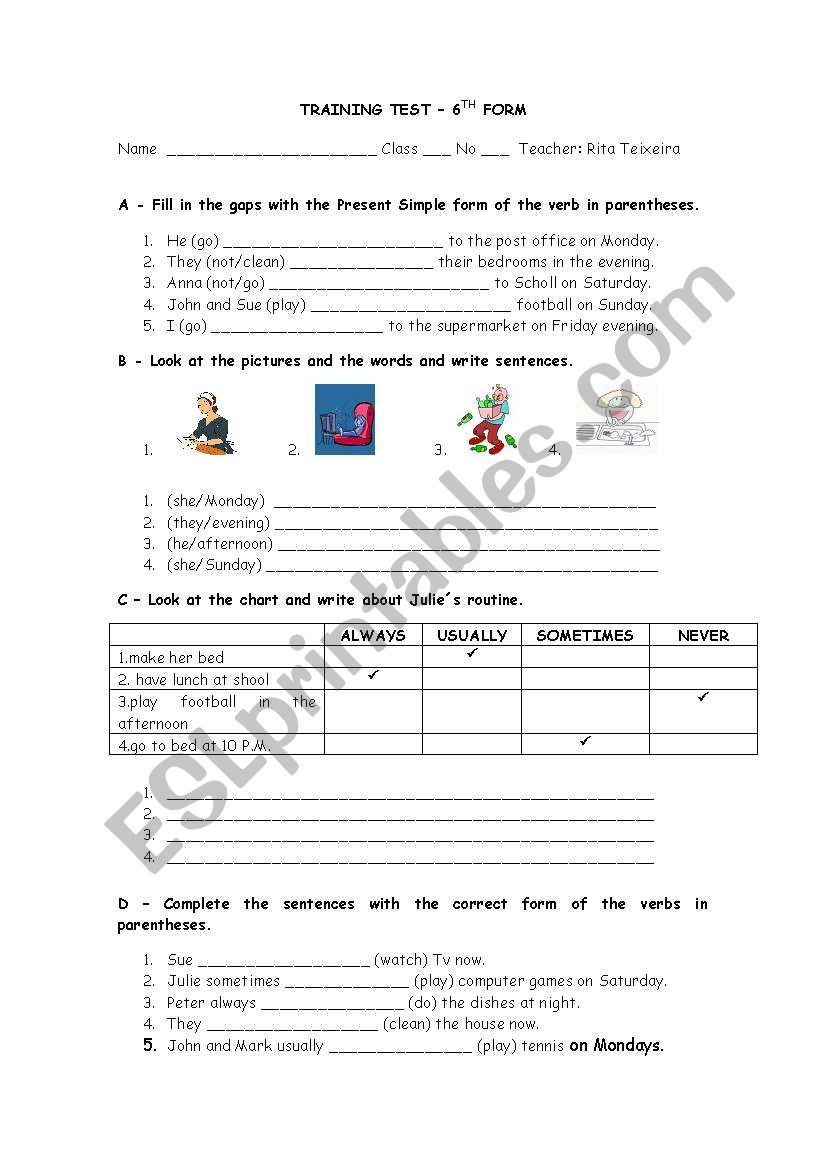 Simple Present worksheet