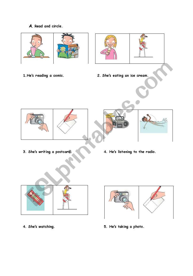 Outdoor activities worksheet