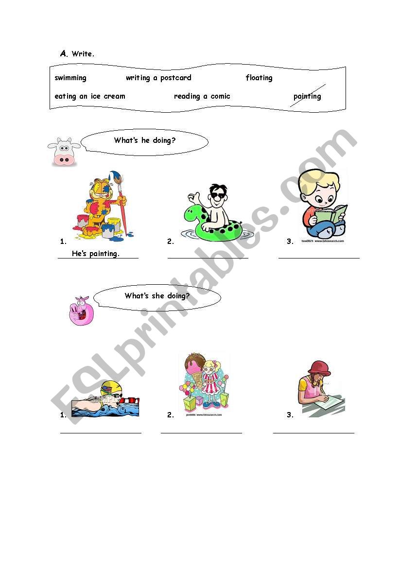 Outdoor activities worksheet