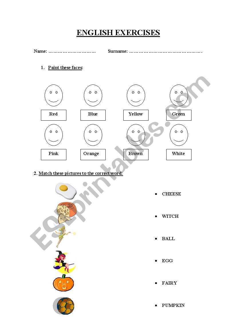 General English Exercises worksheet
