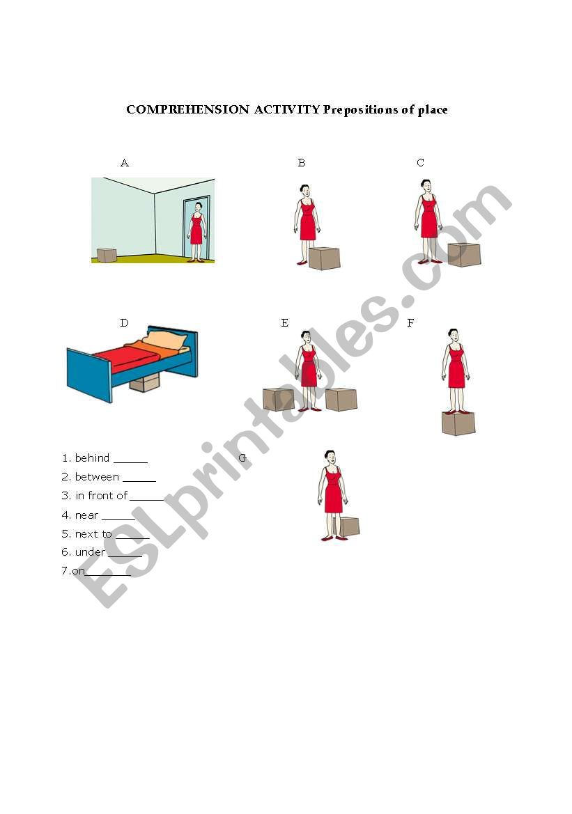 PREPOSITIONS worksheet