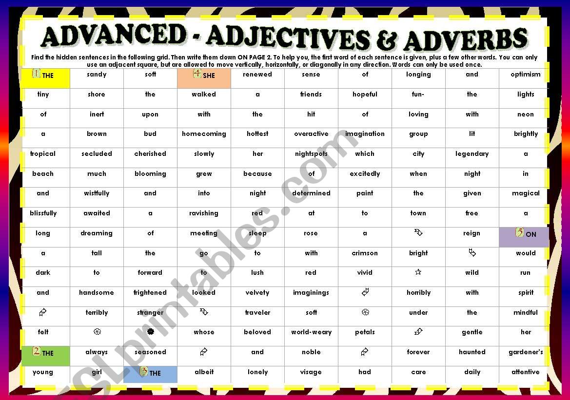 Adjectives & Adverbs - ADVANCED