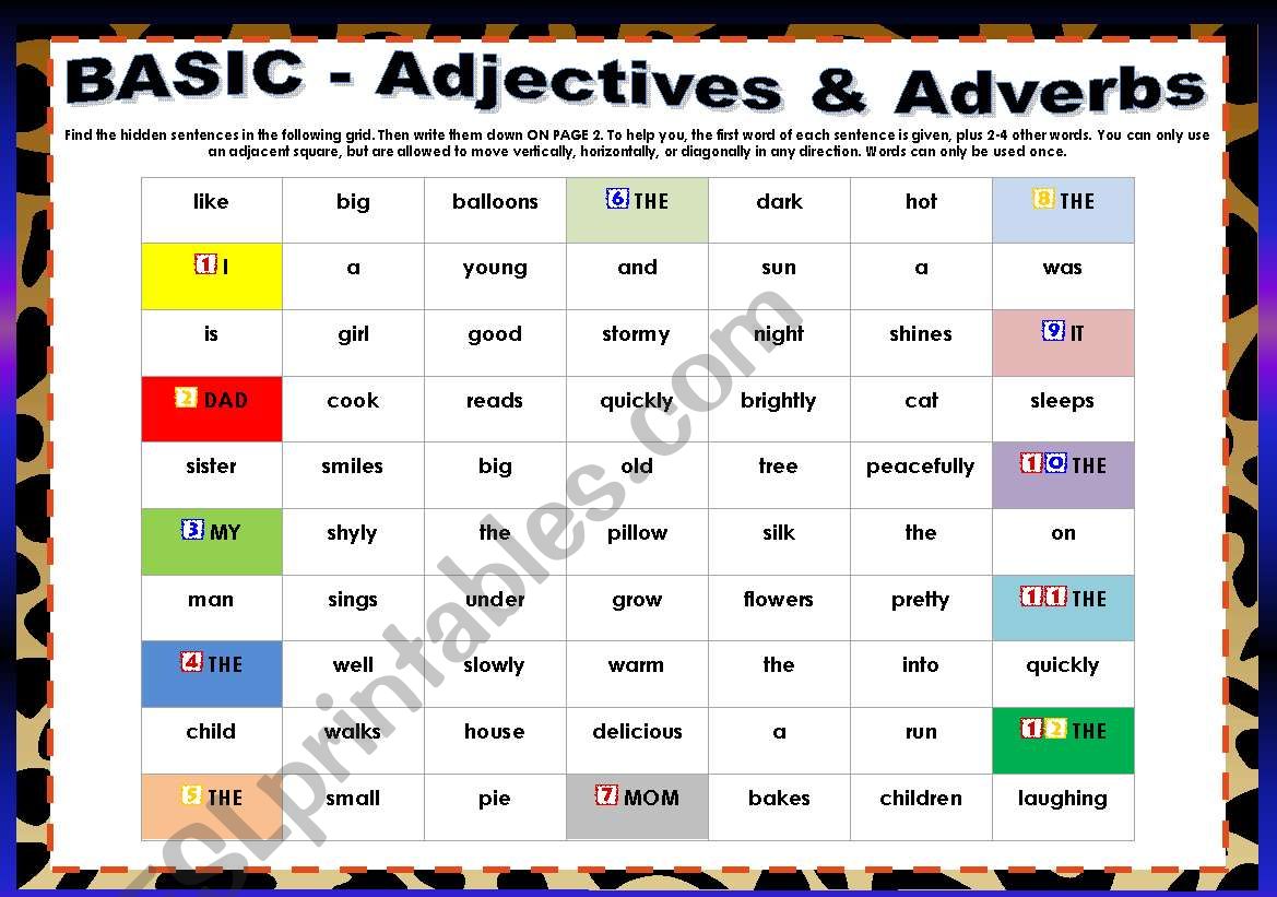 Adjectives & Adverbs - BASIC-INTERMEDIATE