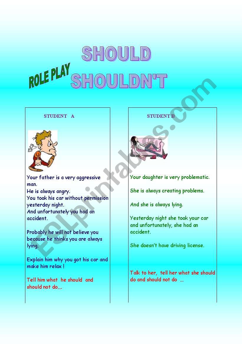 ROLE PLAY - worksheet