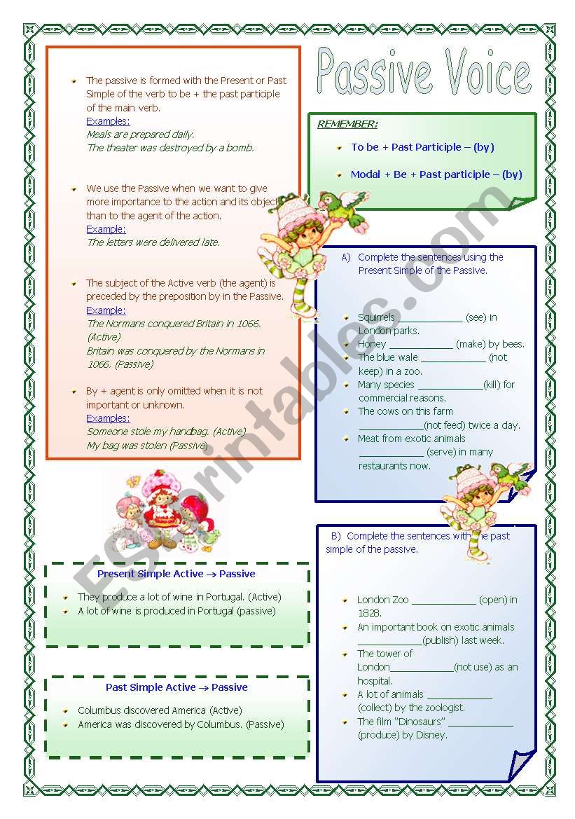 passive voice worksheet