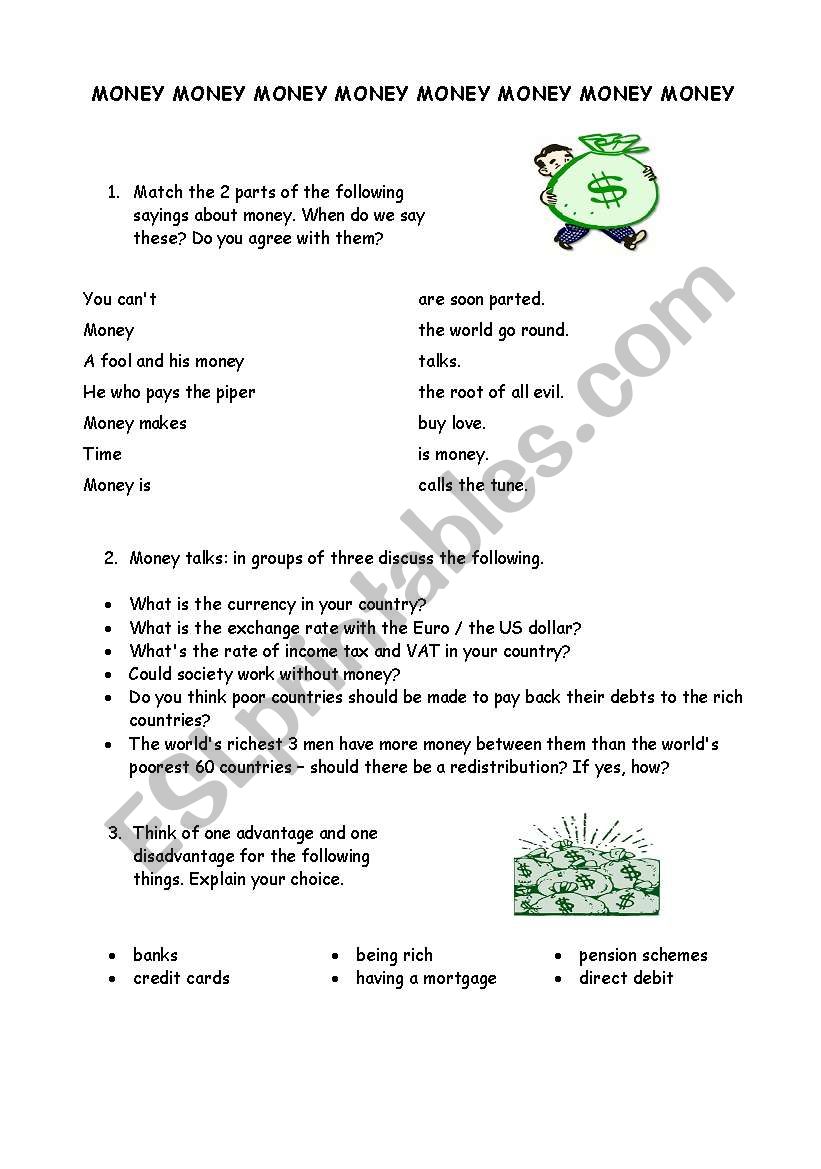 Money  worksheet