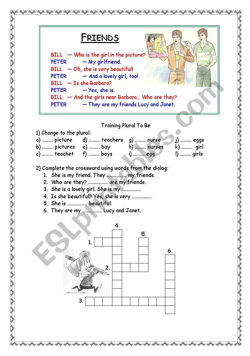 PLURAL OF TO BE worksheet