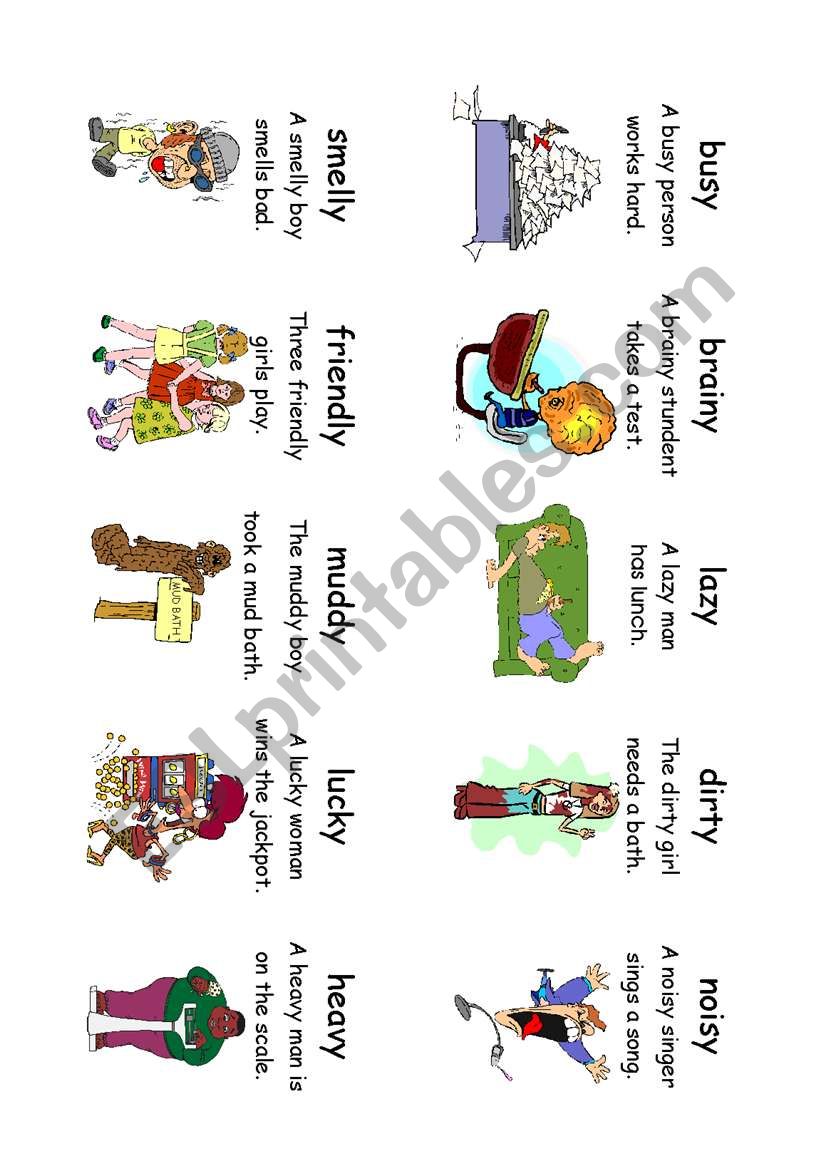 Read! Spell! Do! playing cards (30 cards) Adverbs and Adjectives 6