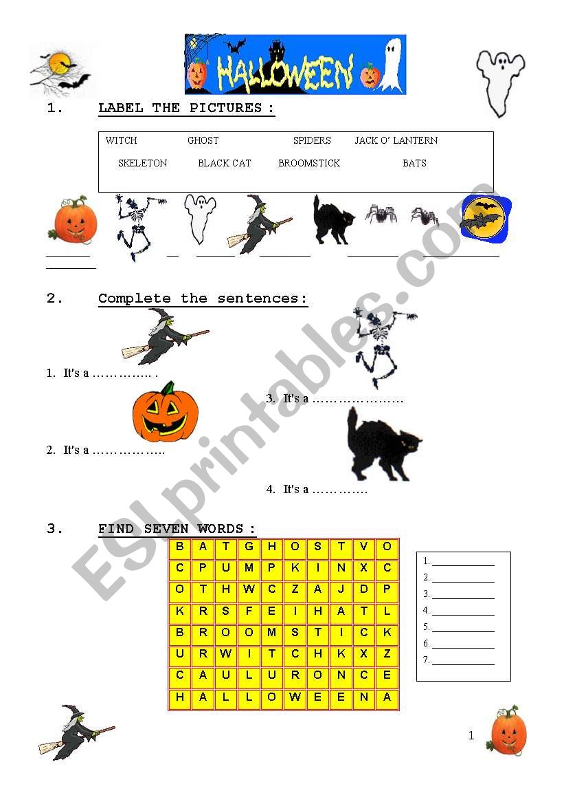 HALLOWEEN worksheet