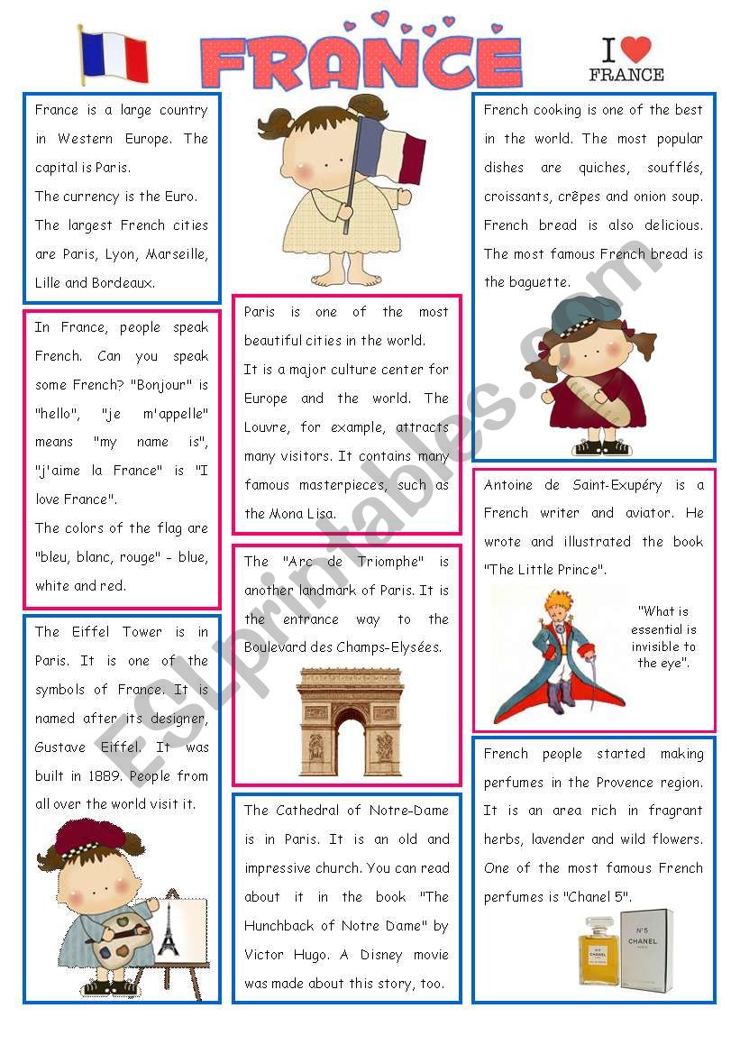 Countries: France   worksheet