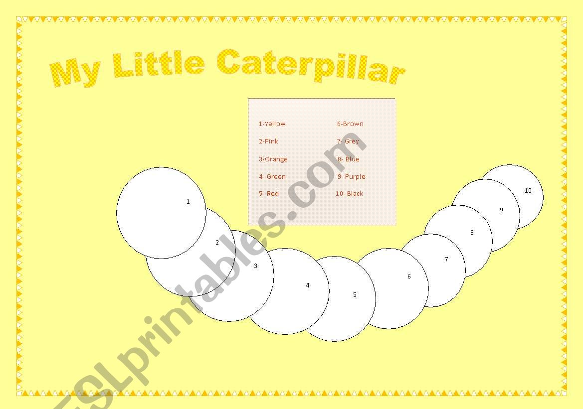 My Little Caterpillar worksheet