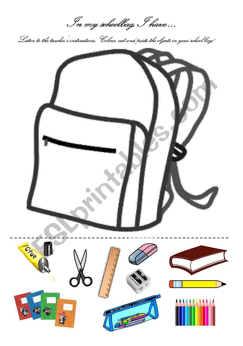 Проект my school bag