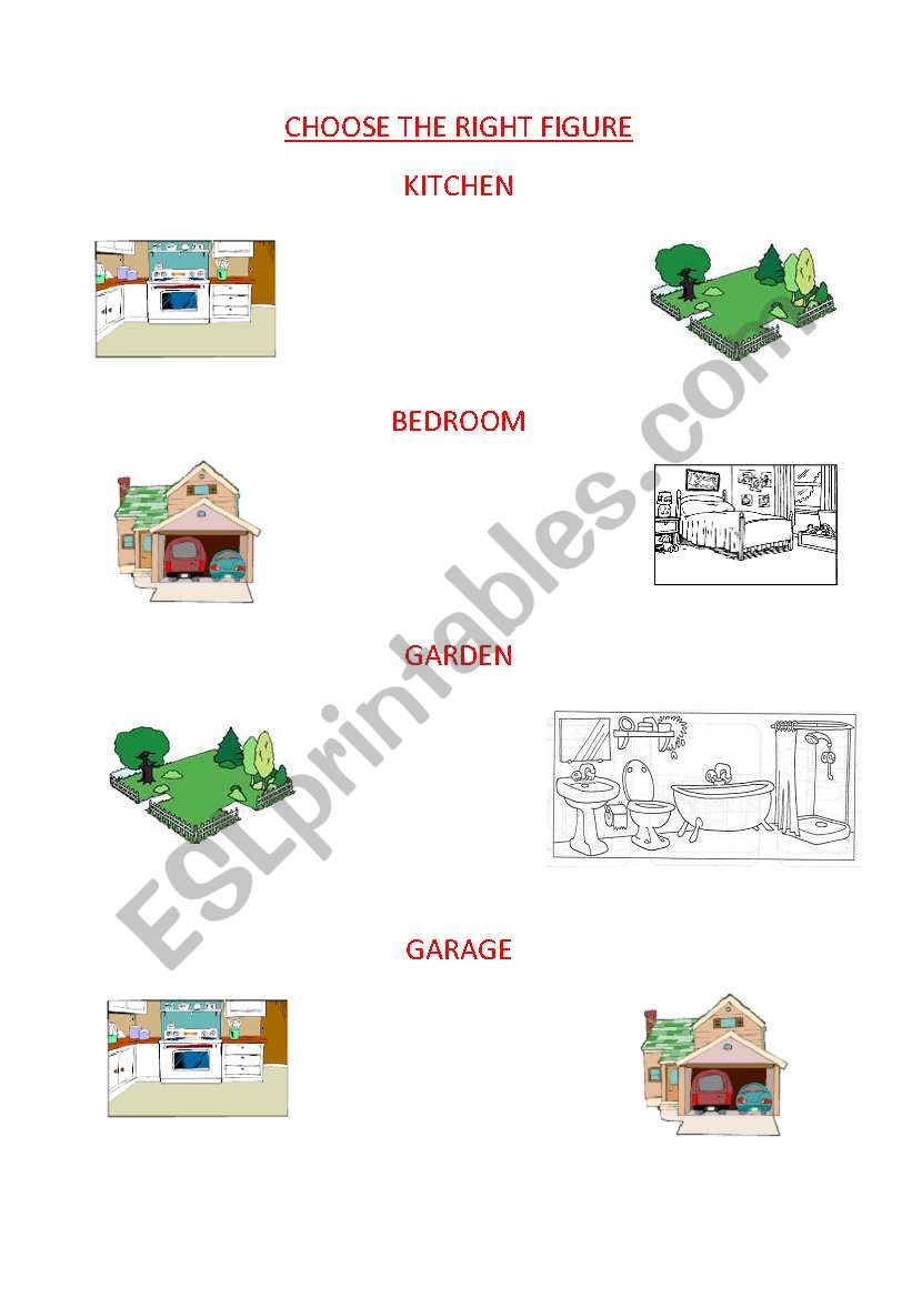 parts of the house worksheet