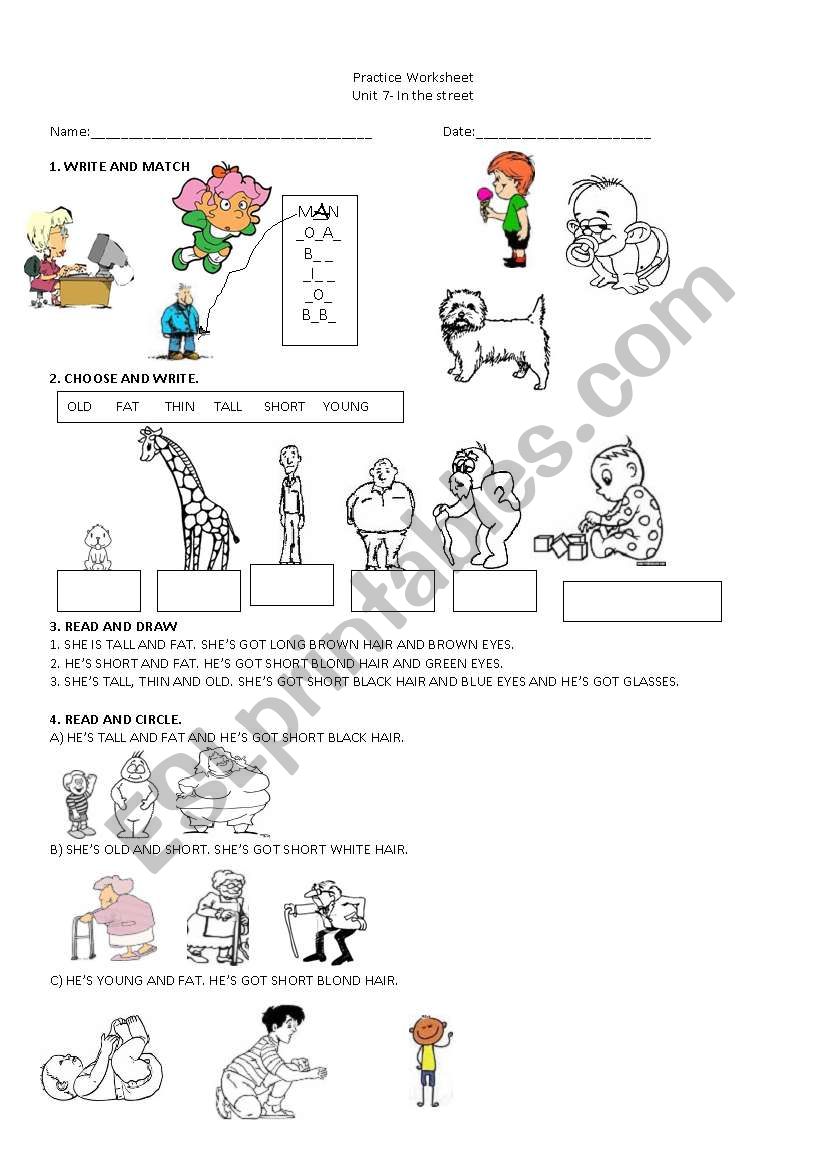 Happy street Unit 7 worksheet