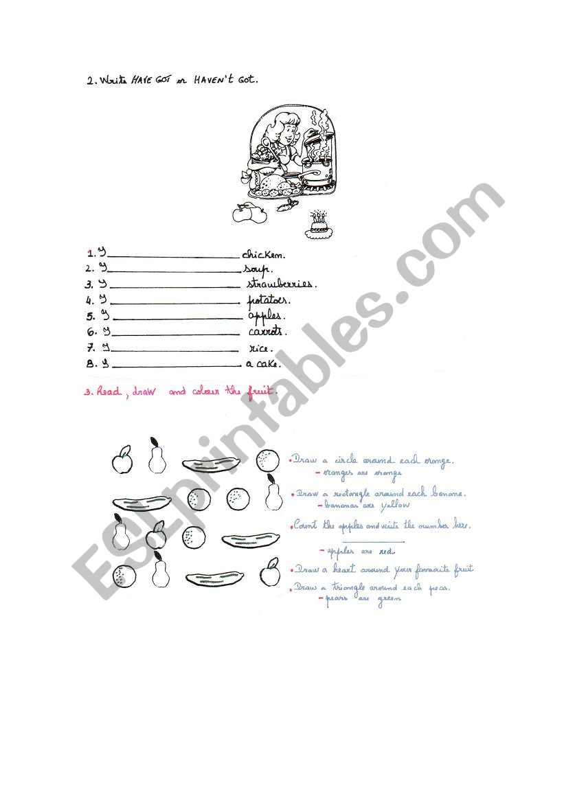 English test worksheet